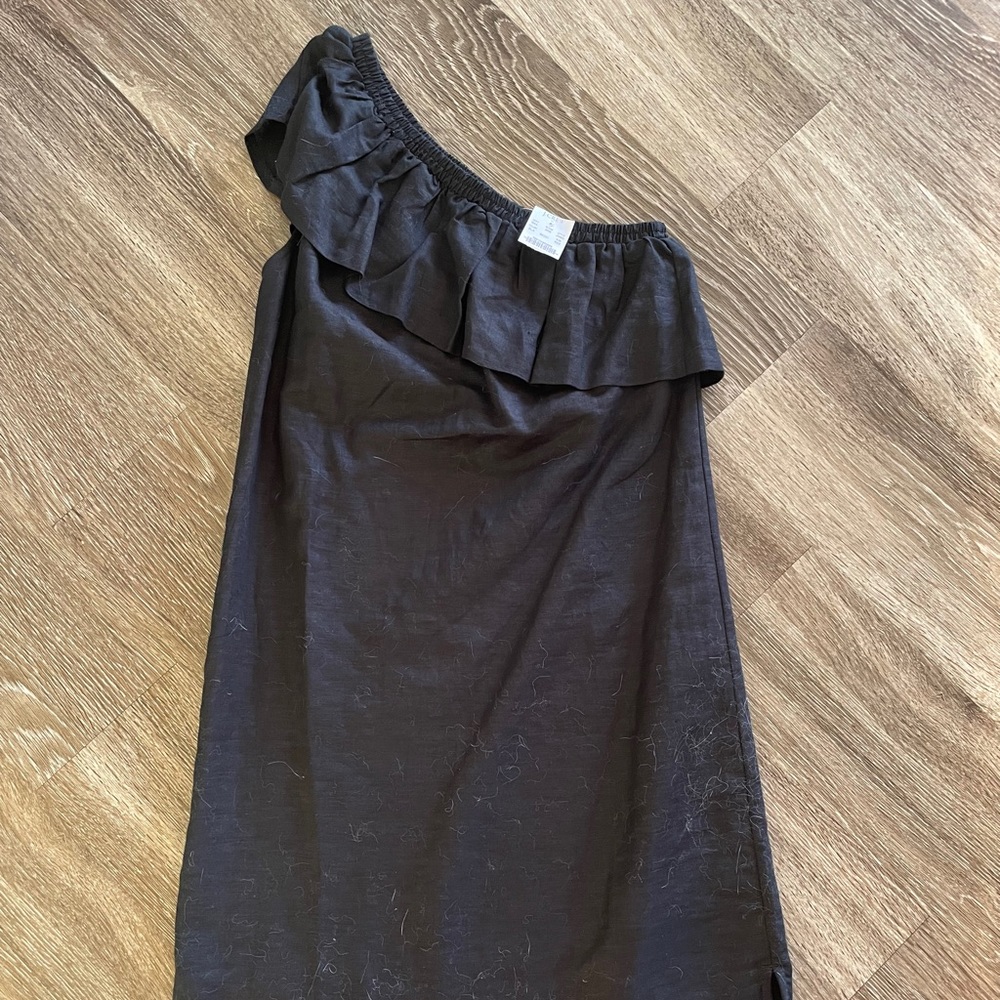 NWT | J Crew one shoulder linen dress